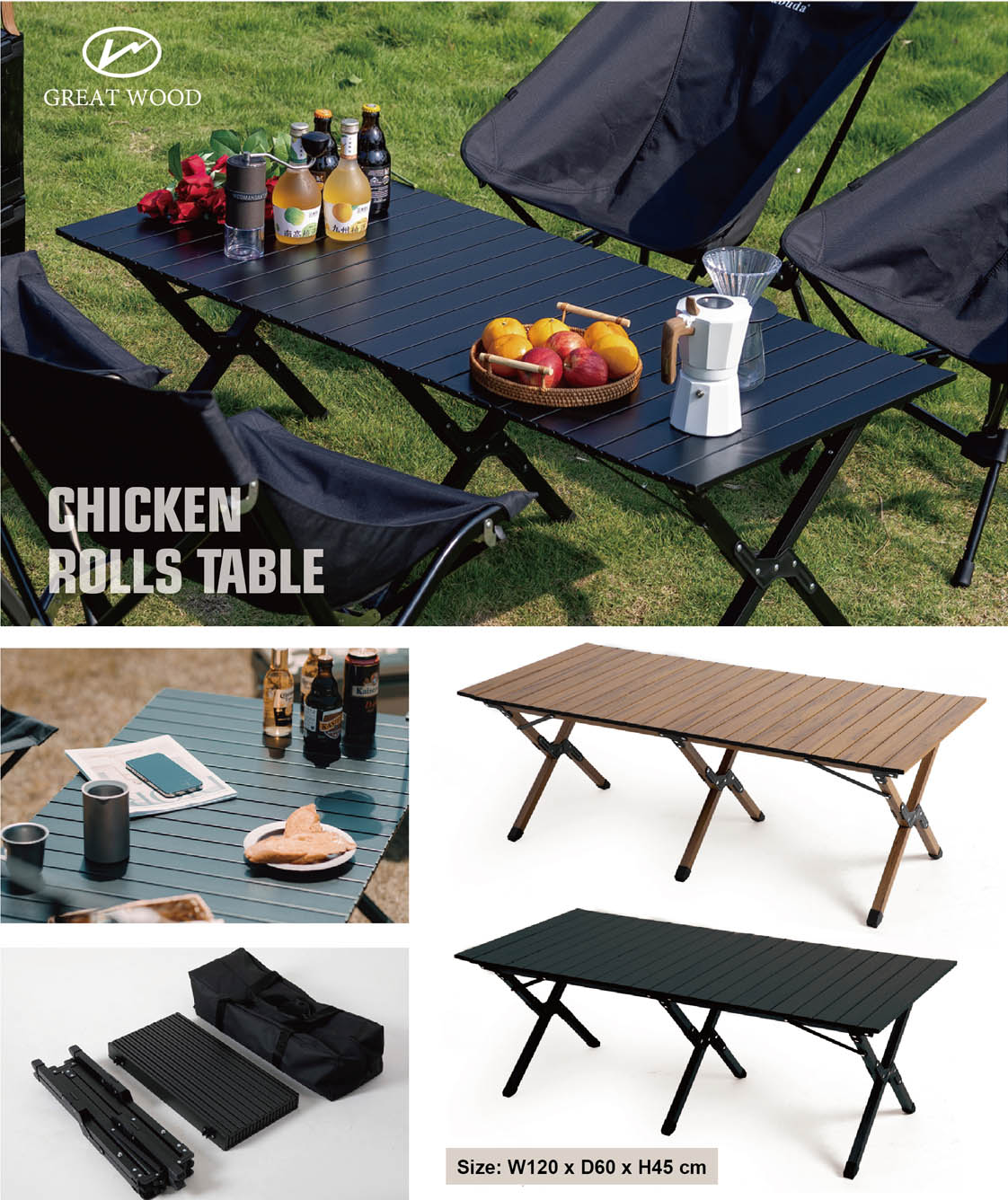 Travel Camping Table for Outdoor/Indoor Picnic GW720021