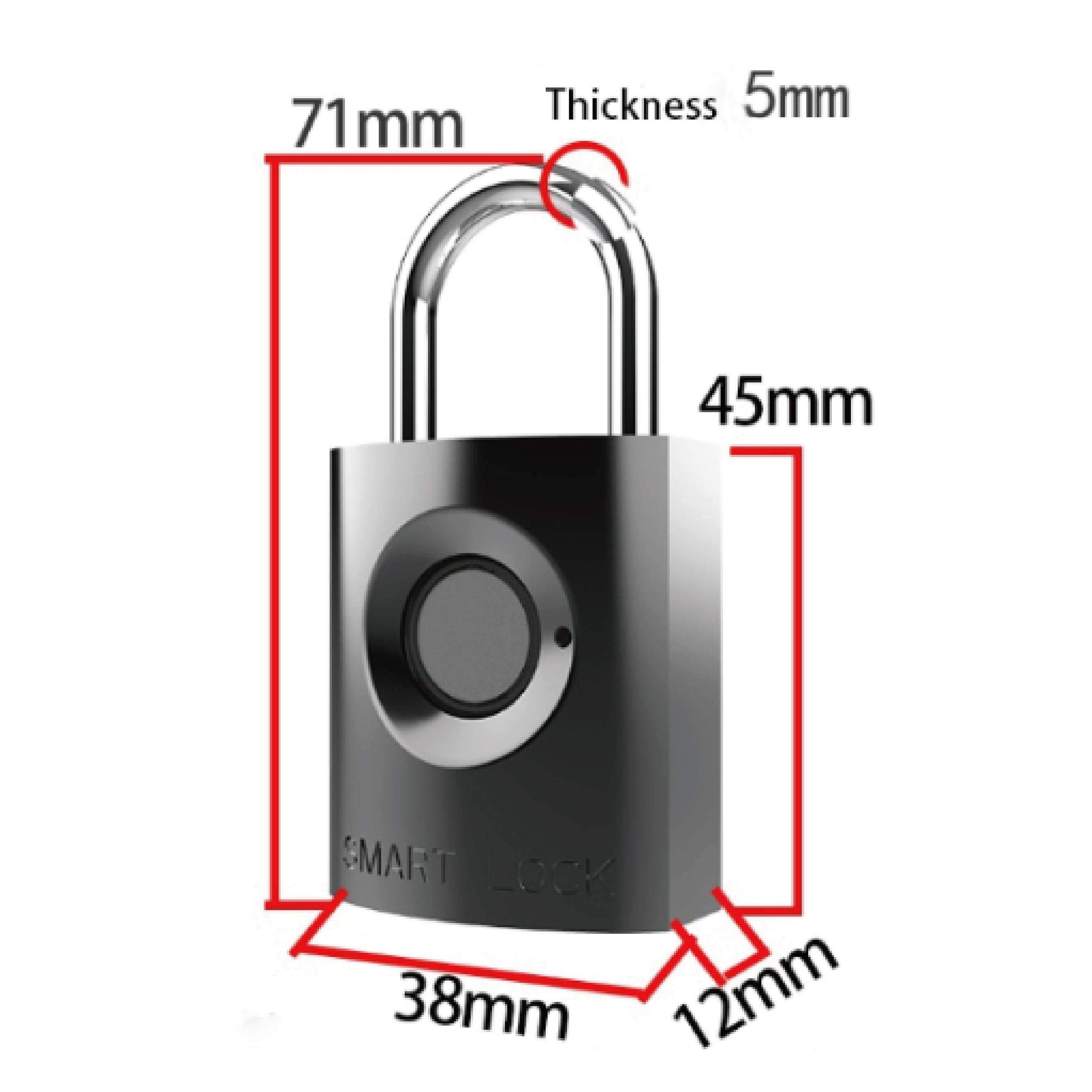 Smart Digital Alarm Fingerprint Pad lock GW8265